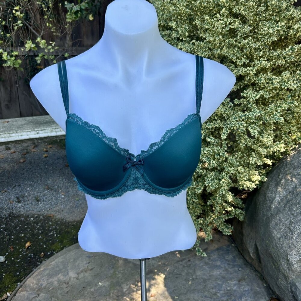 Chantelle Green Rive Gauche T shirt 3086 Balconette Bra 34DD - Picture 10 of 10